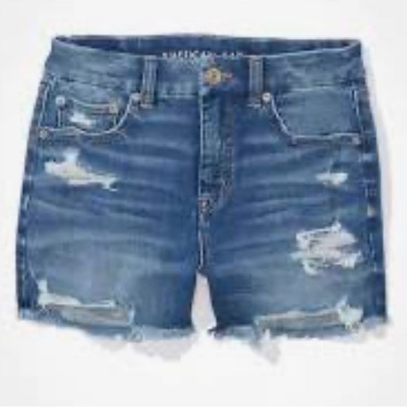 AMERICAN EAGLE 🦅 Curvy MIDI, The Dream Short, Women's Size 12, Distressed, NWT. - Picture 2 of 6